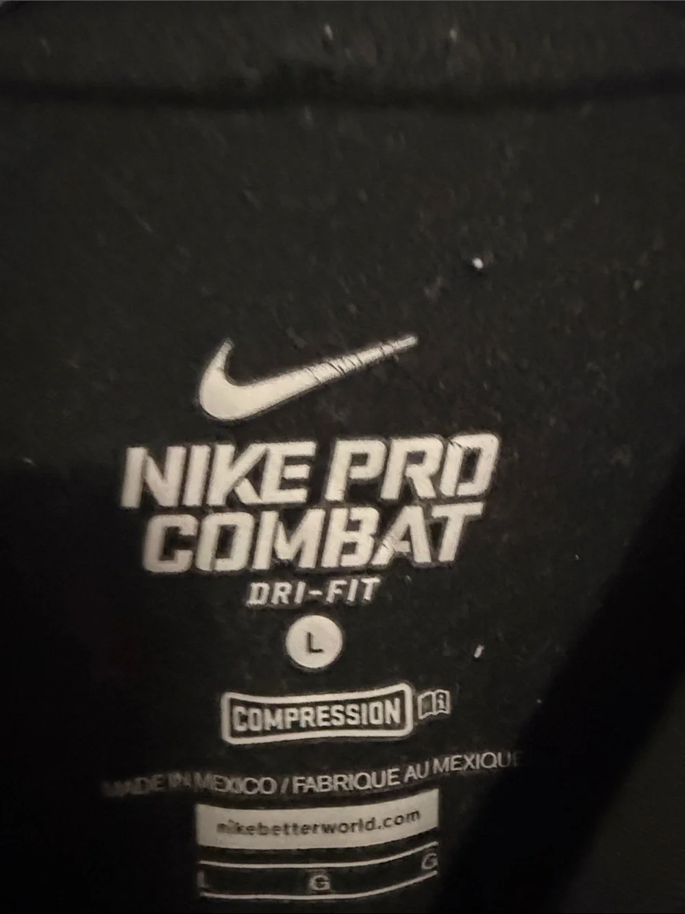 Nike Black Long-Sleeve Dri-FIT Compression Shirt with Gray Piping